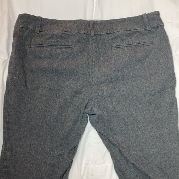 Merona stretch heathered grey crop work pants 16 - Picture 3 of 5